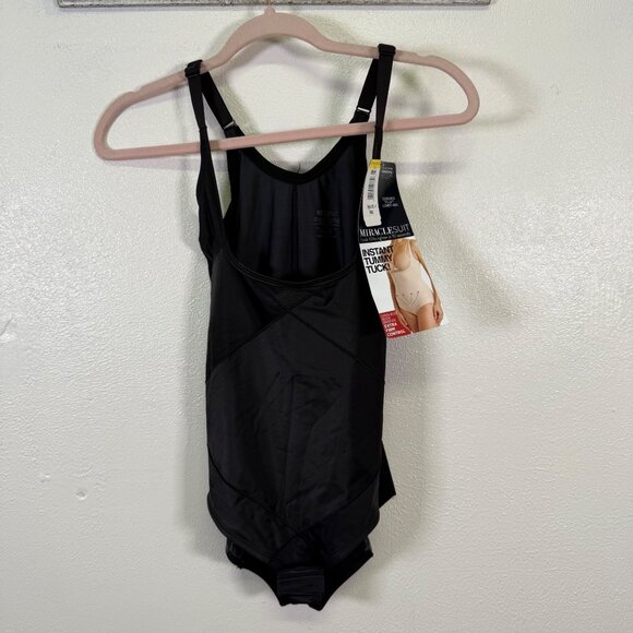 MiracleSuit Open Bust Body Briefer Extra Firm Control Instant Tummy Medium Black - Picture 1 of 9